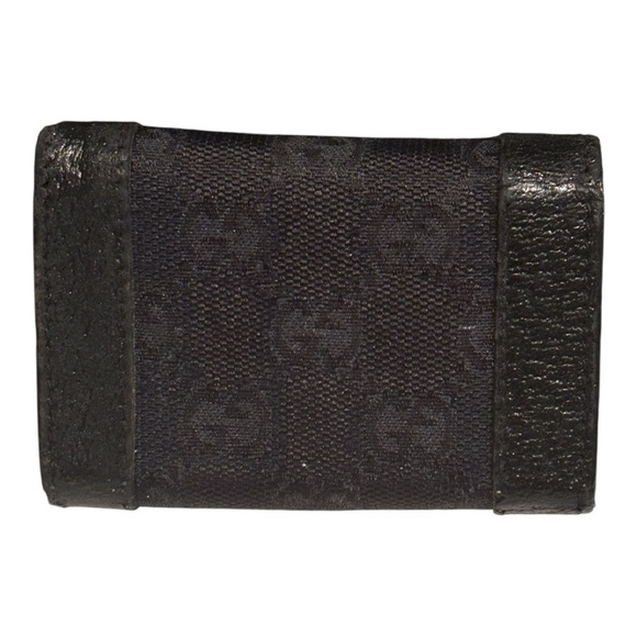 Vintage Gucci GG Monogram Key Holder – Black Leather & Canvas - Picture 2 of 9